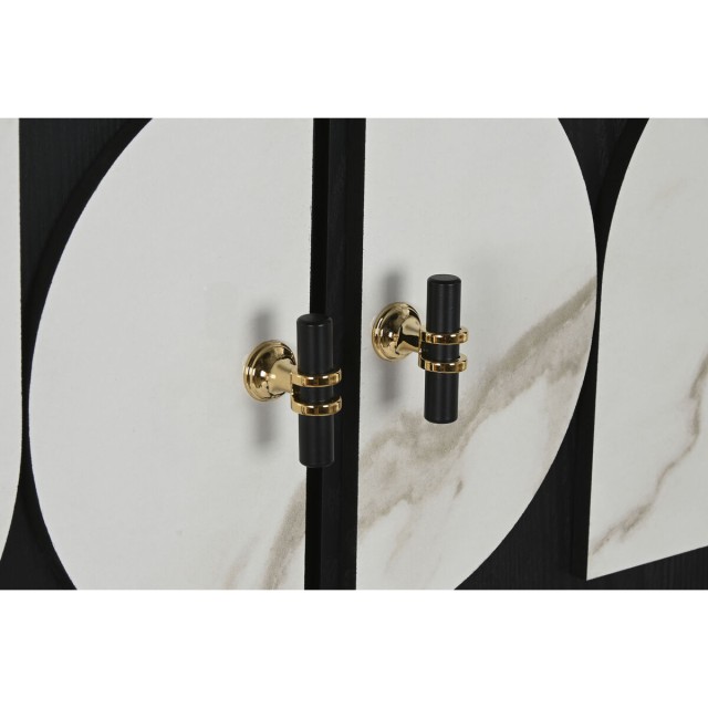 Schrank Home ESPRIT Weiß Schwarz Metall Tanne 100 x 40 x 170 cm