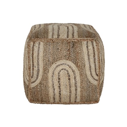 Footrest Home ESPRIT Beige Natural 45 x 45 x 45 cm 2