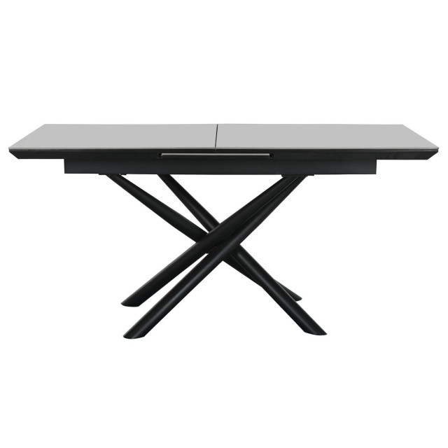 Mesa de Comedor Home ESPRIT Negro Gris Metal Cerámica 160 x 90 x 76 c