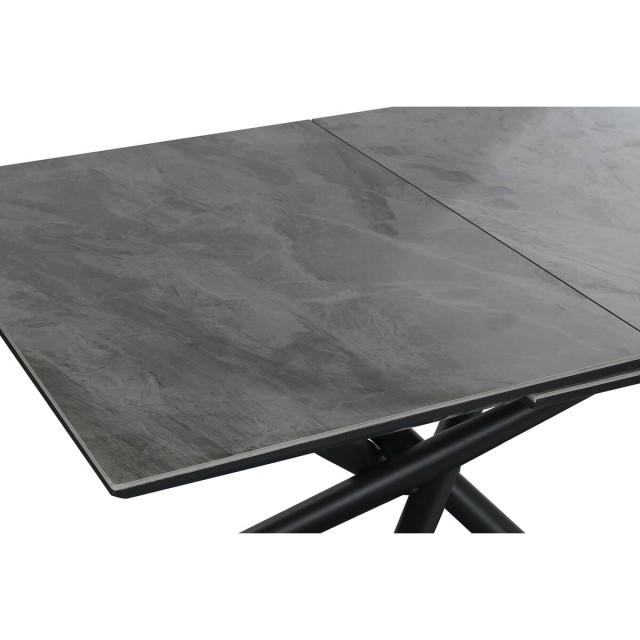 Mesa de Comedor Home ESPRIT Negro Gris Metal Cerámica 160 x 90 x 76 c