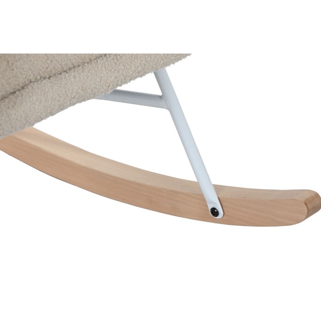 Schommelstoel Home ESPRIT Wit Polyester Metaal 74 X 90 X 95 cm