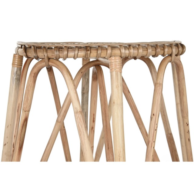 Stool Home ESPRIT Natural wicker 50 X 50 X 86 cm