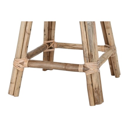 Stool Home ESPRIT Natural wicker Rattan 37 X 37 X 49,5 cm 2