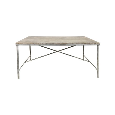 Esstisch Home ESPRIT Weiß Eisen Mango-Holz 160 X 90 X 80 cm