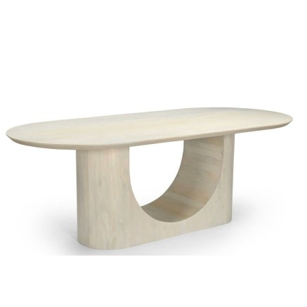 Table de Salle à Manger Home ESPRIT Blanc Bois de manguier 220 x 100