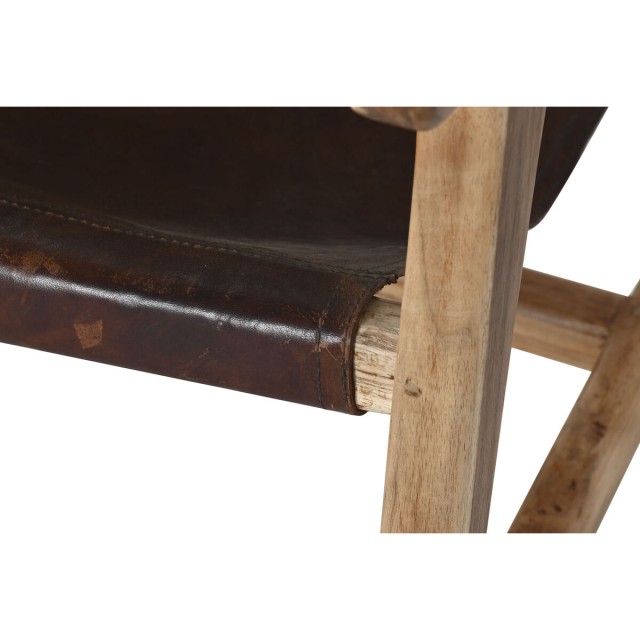 Siège Home ESPRIT Naturel Brun foncé Teck 68 x 86 x 86 cm