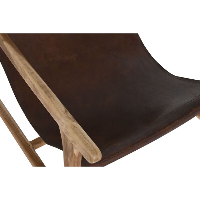 Sitz Home ESPRIT natürlich Dunkelbraun Teakholz 68 x 86 x 86 cm