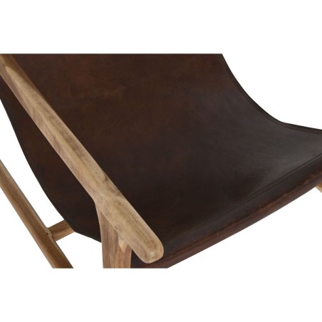 Sitz Home ESPRIT natürlich Dunkelbraun Teakholz 68 x 86 x 86 cm