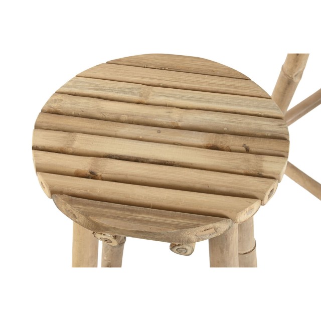 Conjunto de Mesa con 2 Sillas Home ESPRIT Bambú 50 x 50 x 105 cm