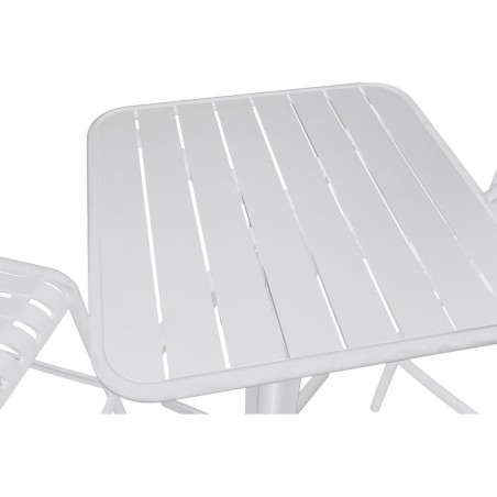 Table set with 2 chairs Home ESPRIT White Metal polypropylene 60 x 60