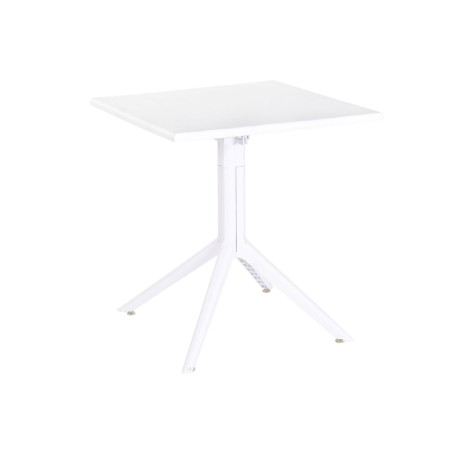Tavolo da Pranzo Home ESPRIT Bianco Metallo polipropilene 70 x 70 x 75