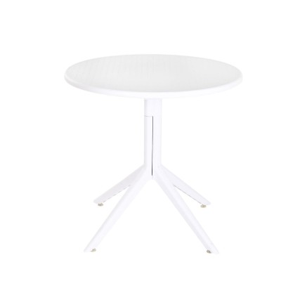 Tavolo da Pranzo Home ESPRIT Bianco Metallo polipropilene 80 x 80 x 75