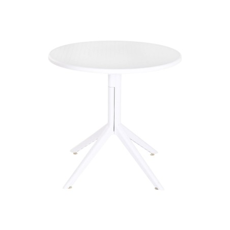 Tavolo da Pranzo Home ESPRIT Bianco Metallo polipropilene 80 x 80 x 75
