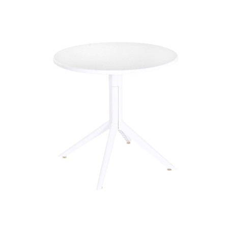 Dining Table Home ESPRIT White Metal polypropylene 80 x 80 x 75 cm