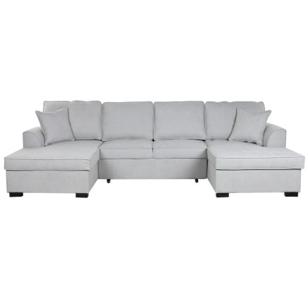 Divano Letto Home ESPRIT Grigio Moderno 298 x 154 x 92 cm
