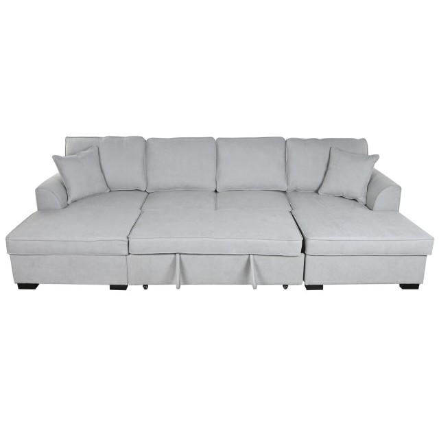 Canapé Convertible Home ESPRIT Gris Moderne 298 x 154 x 92 cm