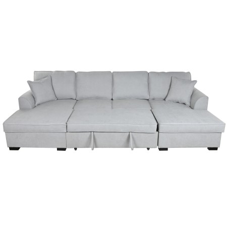 Canapé Convertible Home ESPRIT Gris Moderne 298 x 154 x 92 cm