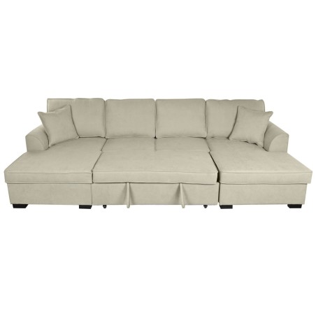 Schlafsofa Home ESPRIT Sand Moderne 298 x 154 x 92 cm