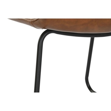 Silla de Comedor Home ESPRIT Piel Sintética Metal 71 x 49 x 90 cm