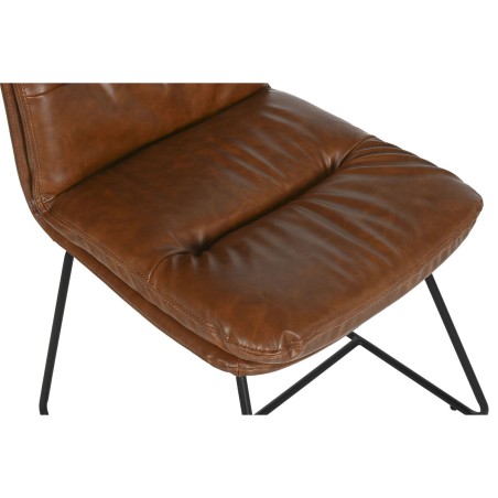 Dining Chair Home ESPRIT Synthetic Leather Metal 71 x 49 x 90 cm