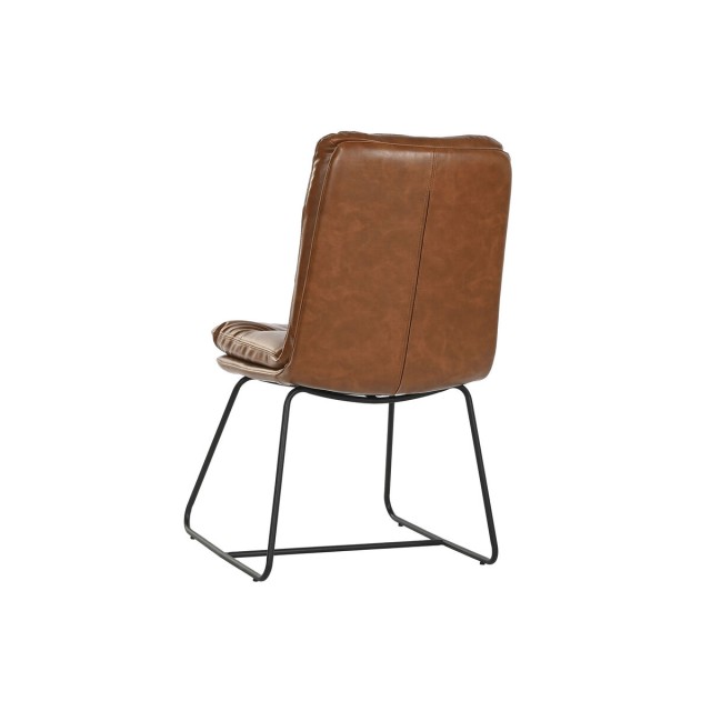 Dining Chair Home ESPRIT Synthetic Leather Metal 71 x 49 x 90 cm