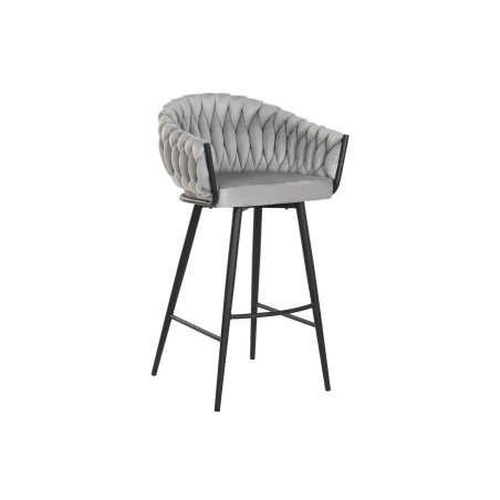Taburete Home ESPRIT Negro Gris Metal 58 x 53 x 101 cm