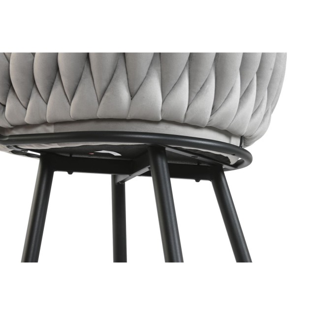 Stool Home ESPRIT Black Grey Metal 58 x 53 x 101 cm