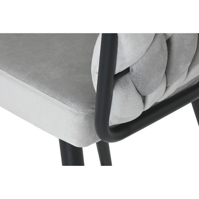 Tabouret Home ESPRIT Noir Gris Métal 58 x 53 x 101 cm