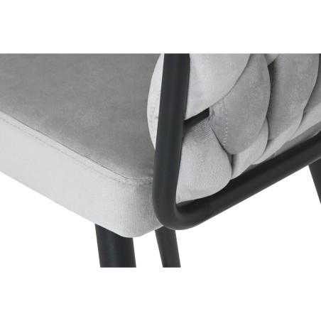 Sgabello Home ESPRIT Nero Grigio Metallo 58 x 53 x 101 cm
