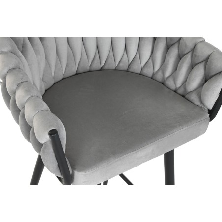 Stool Home ESPRIT Black Grey Metal 58 x 53 x 101 cm