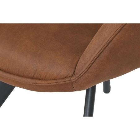 Esszimmerstuhl Home ESPRIT Schwarz Camel Metall Mikrofaser 64 x 67 x 8