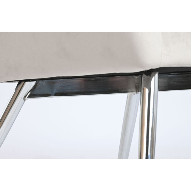 Poltrona Home ESPRIT Grigio Crema Dorato Argentato Poliestere Metallo