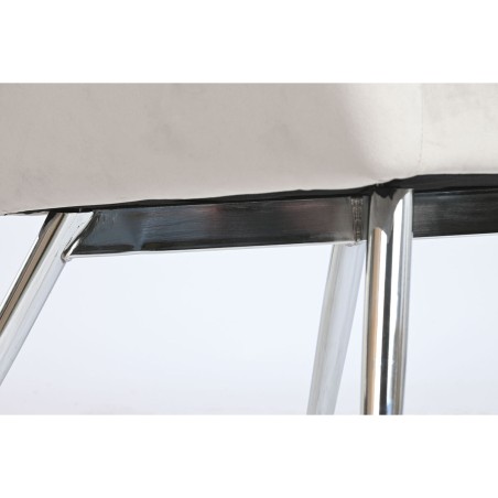 Poltrona Home ESPRIT Grigio Crema Dorato Argentato Poliestere Metallo