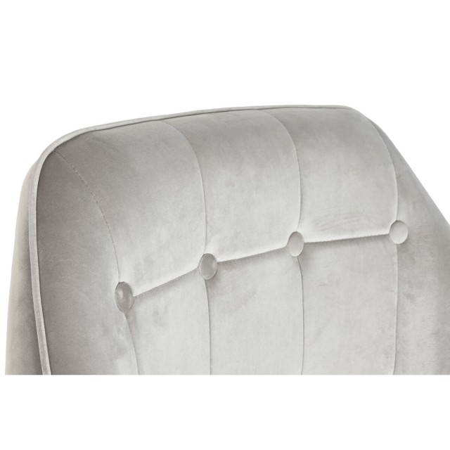 Poltrona Home ESPRIT Grigio Crema Dorato Argentato Poliestere Metallo