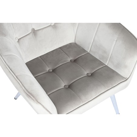 Sitz Home ESPRIT Grau Creme Gold Silberfarben Polyester Metall 74 x 74