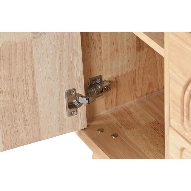 Aparador Home ESPRIT Natural Metal Ratán Madera de caucho 73,5 x 35 x