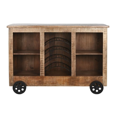 Bar unit Home ESPRIT Black Natural 145 x 53 x 100 cm 2