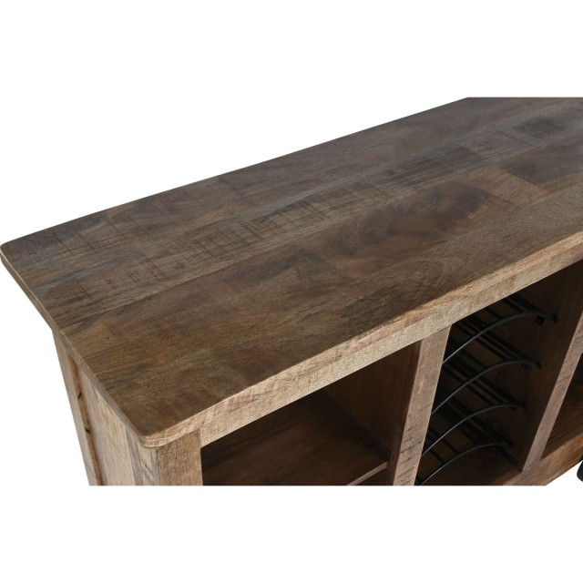 Mobile bar Home ESPRIT Nero Naturale 145 x 53 x 100 cm