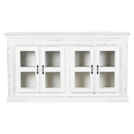 Anrichte Home ESPRIT Weiß Kristall Mango-Holz 180 x 40 x 100 cm 2