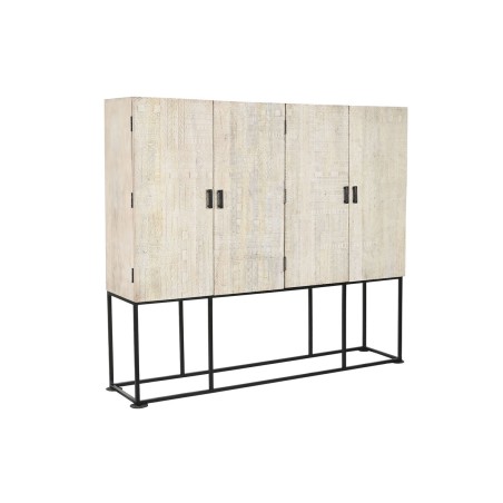 Armario Home ESPRIT Blanco Negro Metal Madera de mango 180 x 40 x 160