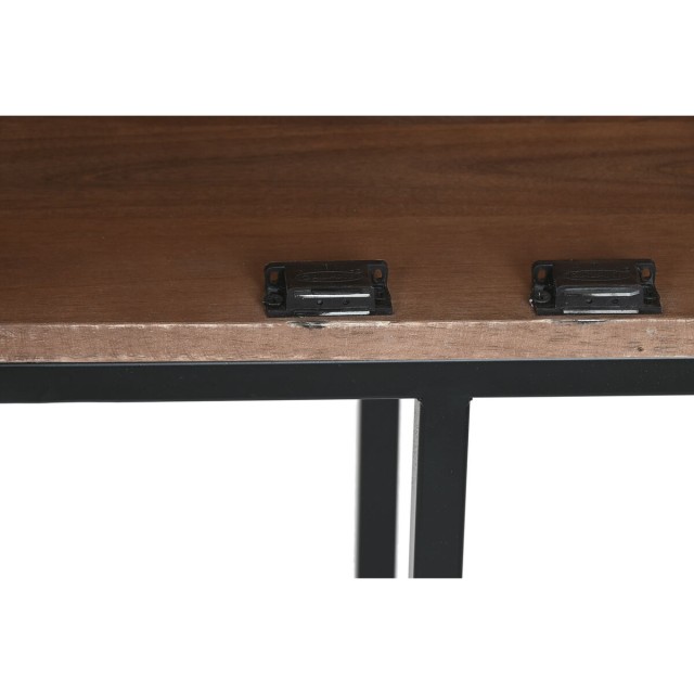 Armadio Home ESPRIT Bianco Nero Metallo Legno di mango 180 x 40 x 160