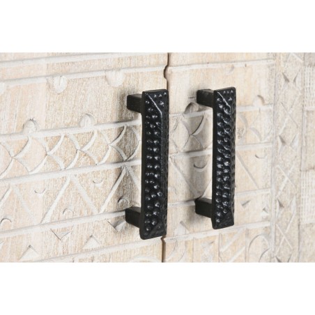 Armario Home ESPRIT Blanco Negro Metal Madera de mango 180 x 40 x 160