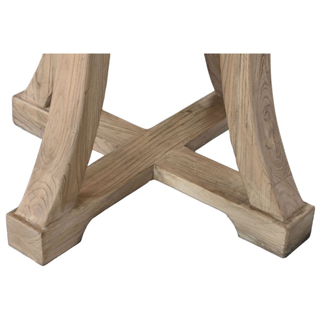 Tavolo da Pranzo Home ESPRIT Naturale Legno di olmo 120 x 120 x 76 cm