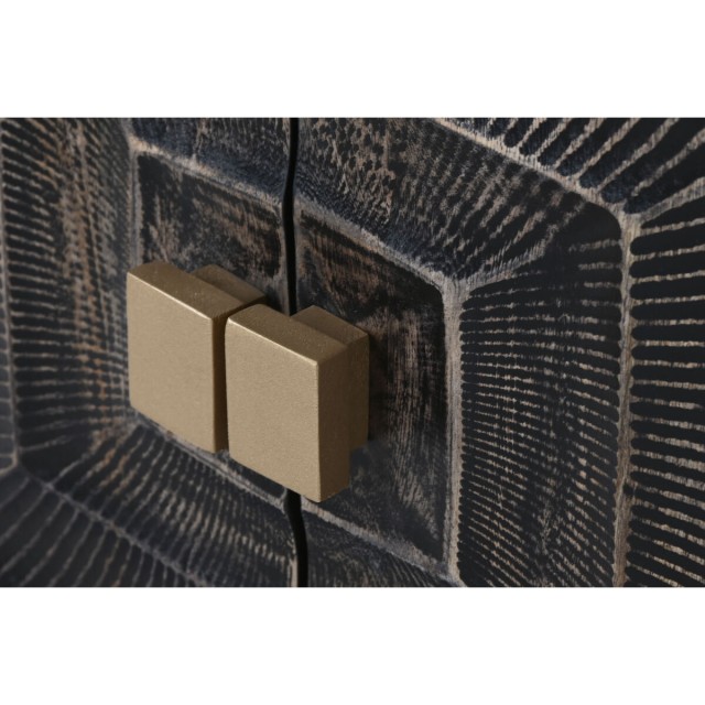 Anrichte Home ESPRIT Schwarz Gold Metall Mango-Holz 81 x 45 x 75 cm