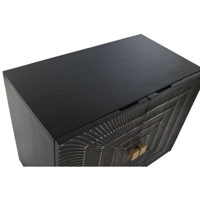 Anrichte Home ESPRIT Schwarz Gold Metall Mango-Holz 81 x 45 x 75 cm