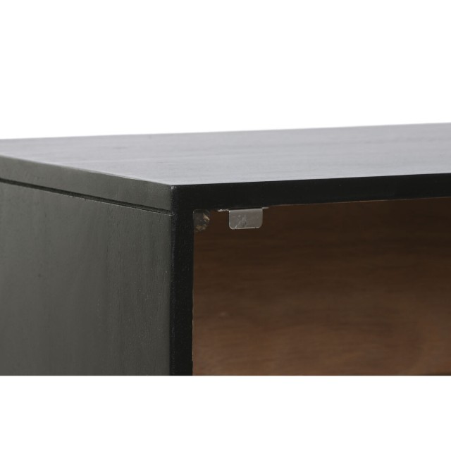 Comodino Home ESPRIT Nero Dorato 50 x 40 x 50 cm