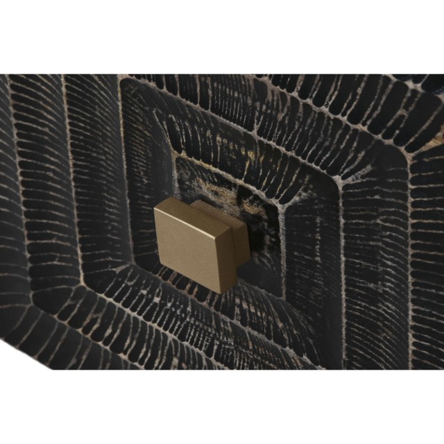 Nachttisch Home ESPRIT Schwarz Gold 50 x 40 x 50 cm