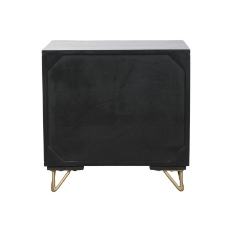 Nachttisch Home ESPRIT Schwarz Gold 50 x 40 x 50 cm