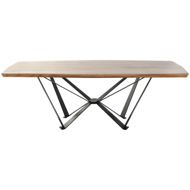Mesa de Comedor Home ESPRIT Metal Madera de acacia 220 x 100 x 76 cm
