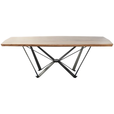 Dining Table Home ESPRIT Metal Acacia 220 x 100 x 76 cm
